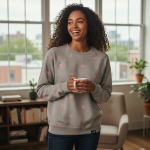 C3 Women’s NEFF Skater Surfer Brand Bulldog Sweatshirt S